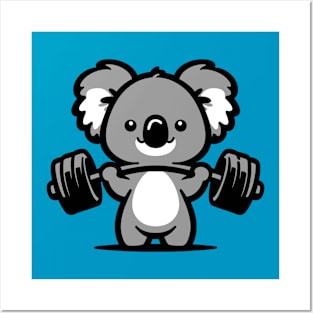 Weightlifting Koala Posters and Art